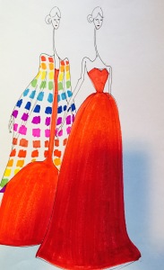 Justin Orlick Prom Dress Illustration
